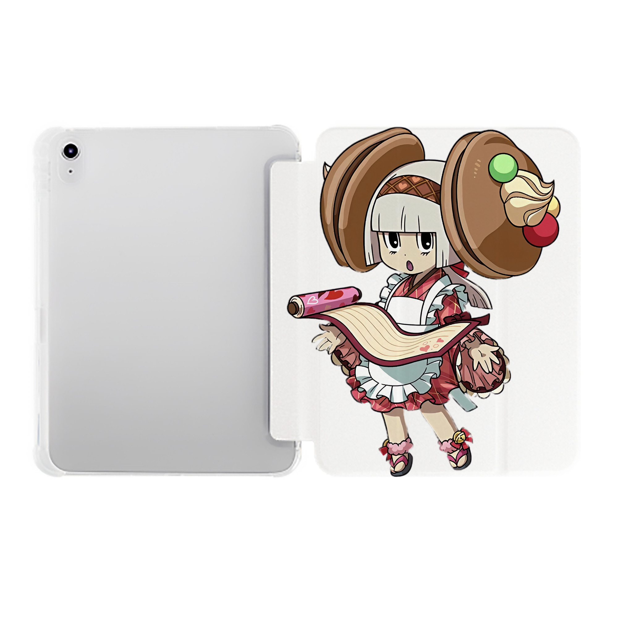 （画像用） 妖怪ウォッチ Yo-kai Watch IPad ケース ペン収納付き 三つ折りスタンド PUレザー×シリコン 対応機種9.5/10.5/10.9インチ